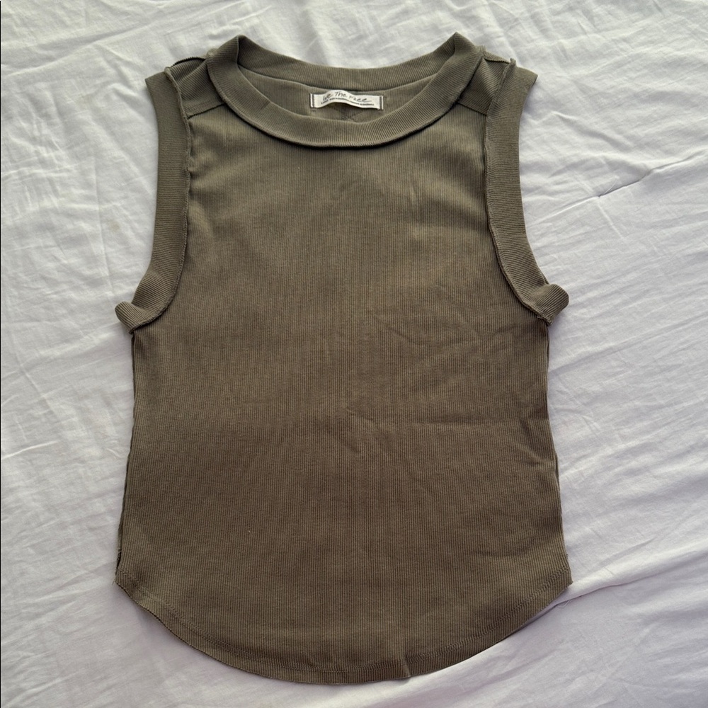 Free People Olive Green Women's Top